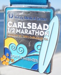 Carlsbad Half Marathon Medal 2011