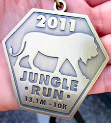 Jungle Run Half Marathon Medal 2011