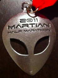 Martian Half Marathon Medal 2011