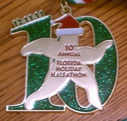 Florida Holiday Halfathon Half Marathon Medal 2011