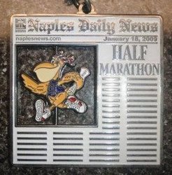 Naples Daily News Half Marathon Medal 2009