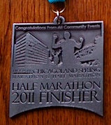 Chicagoland Spring Half Marathon Medal 2011