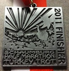 Schaumburg Turkey Trot Half Marathon Medal 2011