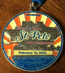 Rock and Roll St. Pete Half Marathon Medal 2012