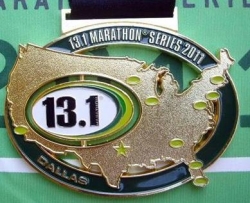 13.1 Dallas Half Marathon Medal 2011