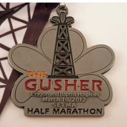Gusher Half Marathon Medal 2012 