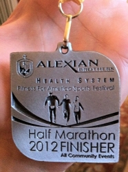 Fitness of America Half Marathon Medal 2012