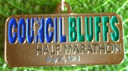 Council Bluffs Half Marathon Medal 2010